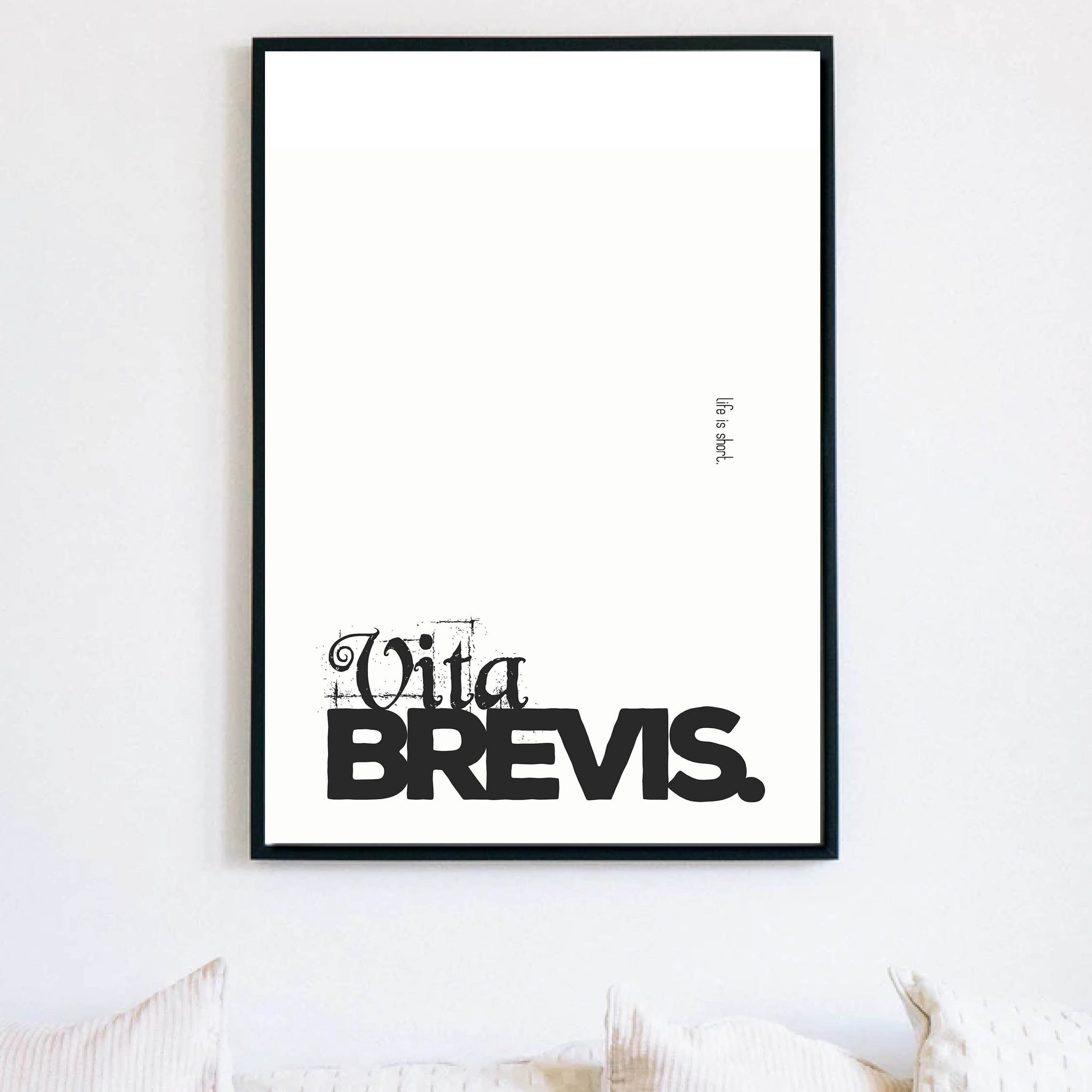 Latin Phrases Poster - Vita Brevis (Life is Short) **Digital Download**