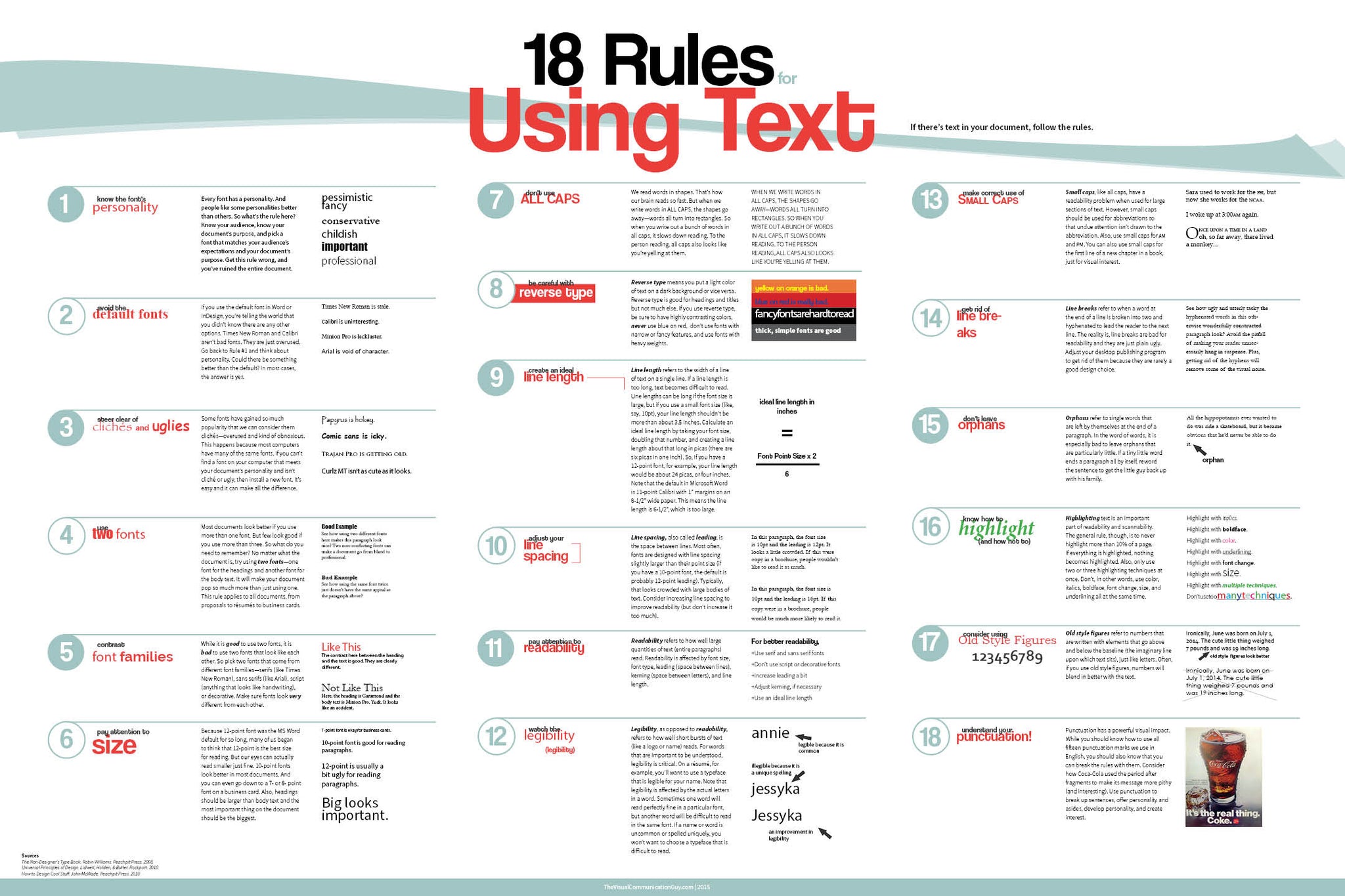 18 Rules for Using Text **DIGITAL DOWNLOAD**