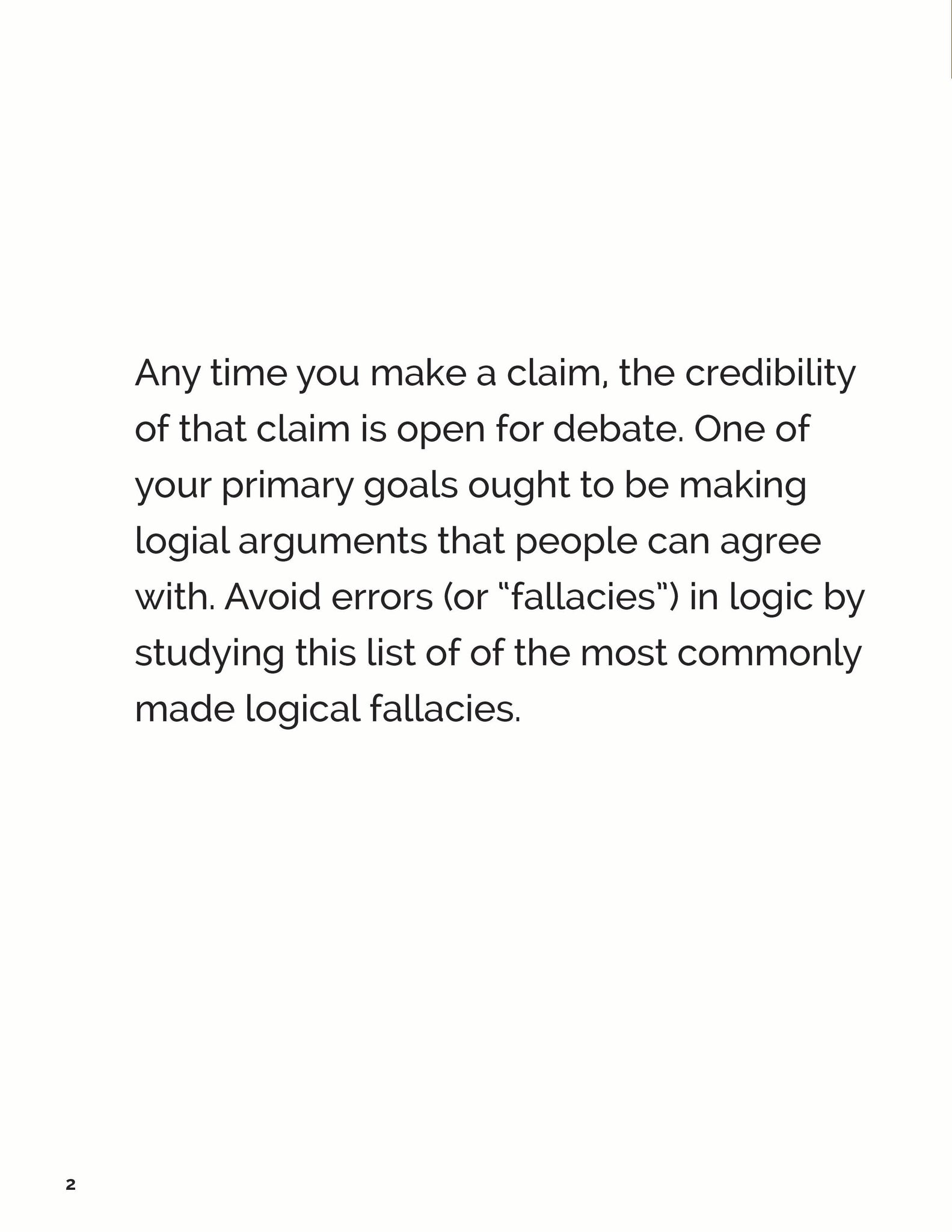 Logical Fallacies 14-page Quick Guide **DIGITAL DOWNLOAD**
